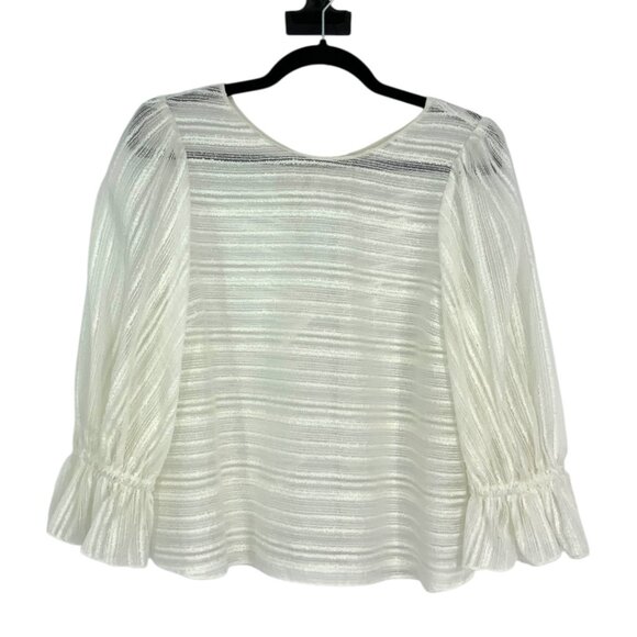 Amanda Uprichard Lace Merris Top Ivory Size Large $192 MSRP - Picture 3 of 7